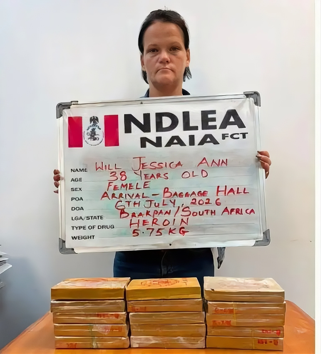 Woman’s Heroin Smuggling Exposed By Her Own Baggage Tags